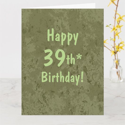 Funny Giant 39th Birthday Card Karte (Gelbe Blume)