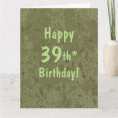 Funny Giant 39th Birthday Card Karte (Vorderseite)