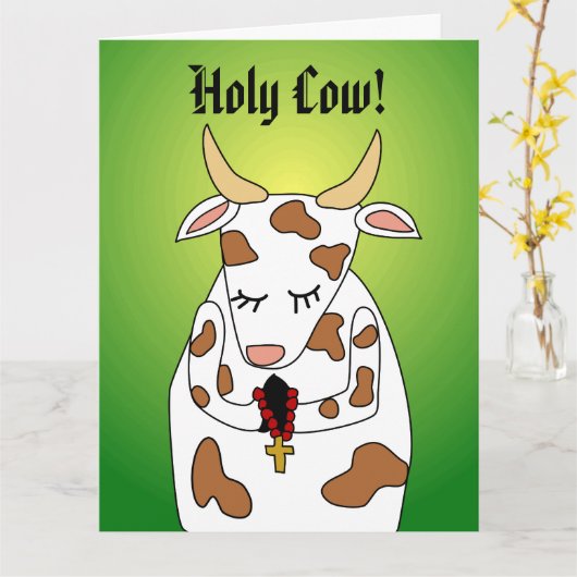 Funny Giant Birthday Card Vorlage Heilige Kuh ur a (Gelbe Blume)