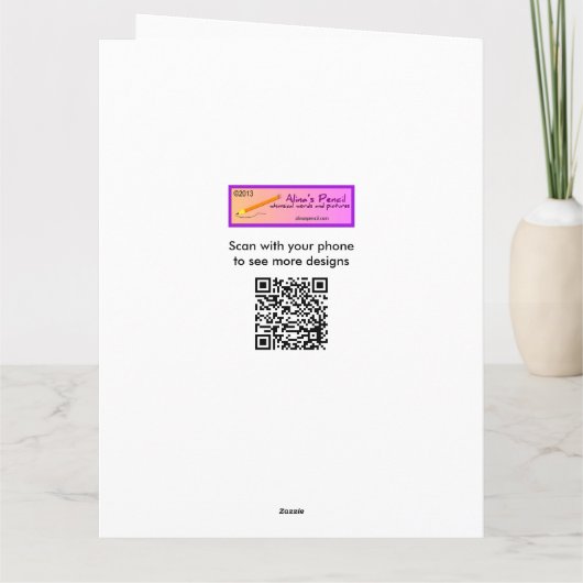 Funny Giant Birthday Card Vorlage Heilige Kuh ur a (Rückseite)