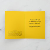 Funny Giant Cake Eating Capybara Geburtstag Karte (Innenseite)