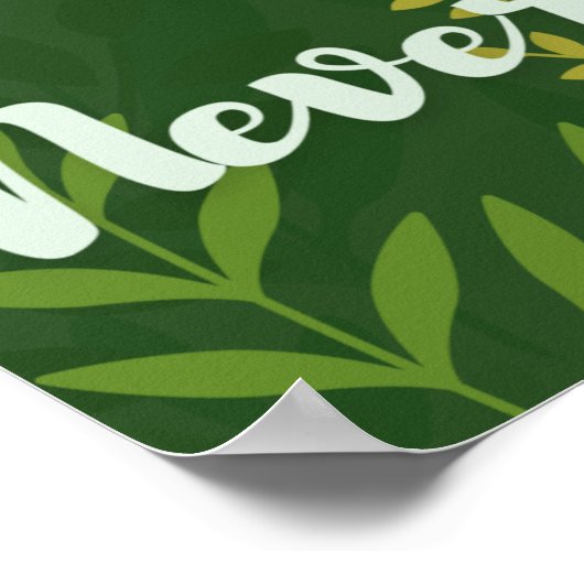 Funny gib nie auf #Frog Chog Bird Poster (Ecke)