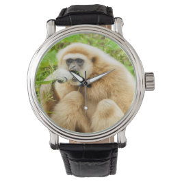 Funny Gibbon Monkey Foto Kids Armbanduhr