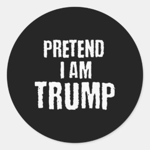 Funny gibt vor, ich sei Trump Halloween politische Runder Aufkleber
