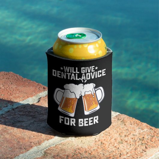 Funny gibt Zahnberatung für Bier Dosenkühler (In Situ Pool)