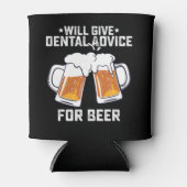 Funny gibt Zahnberatung für Bier Dosenkühler (Vorderseite)