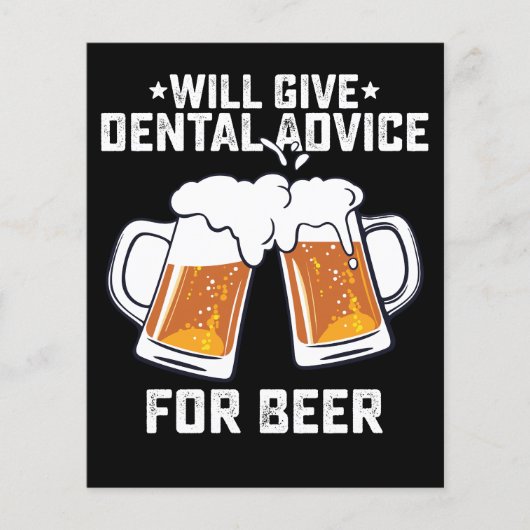 Funny gibt Zahnberatung für Bier Flyer (Vorne)