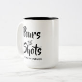 Funny gießt die Schüsse nennt die Schüsse Zweifarbige Tasse (Vorderseite Links)