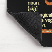 Funny Gift Bacon and Pig Definition Mousepad (Ecke)