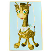 Funny Gift Bag Happy Baby Giraffe - Anpassbar Mittlere Geschenktüte (Vorderseite)