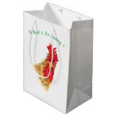 Funny Gift Bag mit überraschendem Rooster individu Mittlere Geschenktüte (Vorderseite Schrägansicht)
