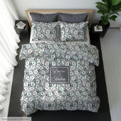 Funny gift classic dollar print with custom name badhandtuch set