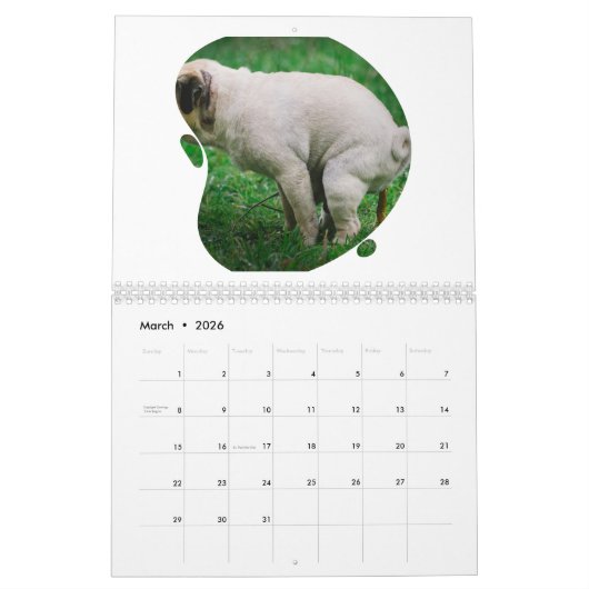 Funny Gift Crapping Dog Kalender (Mär 2026)