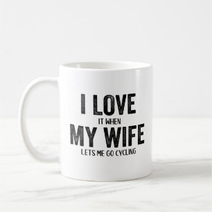 Funny Gift Cyclist Liebe meine Ehefrau Radfahrrad- Kaffeetasse