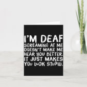 Funny Gift For Deaf People Hearing Joke Karte (Vorderseite)