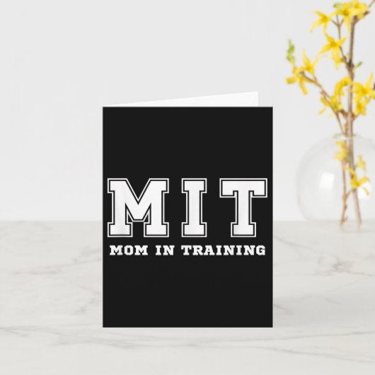 Funny Gift For New Mom In Training Expecting Pregn Karte (Gelbe Blume)