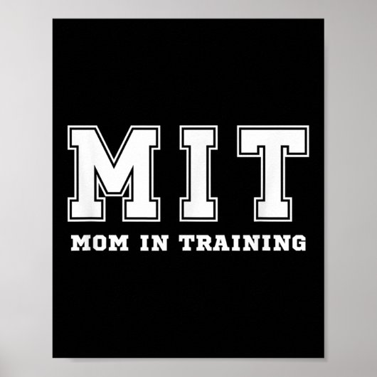 Funny Gift For New Mom In Training Expecting Pregn Poster (Vorne)