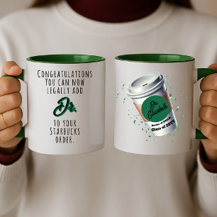 Funny Gift für Ärzte Personalisierten Abschluss Zweifarbige Tasse