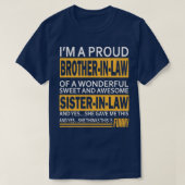 Funny Gift für Bruder im Gesetz von Schwester C T-Shirt (Design vorne)