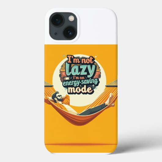 Funny Gift für Lazy People Design Case-Mate iPhone Hülle (Rückseite)