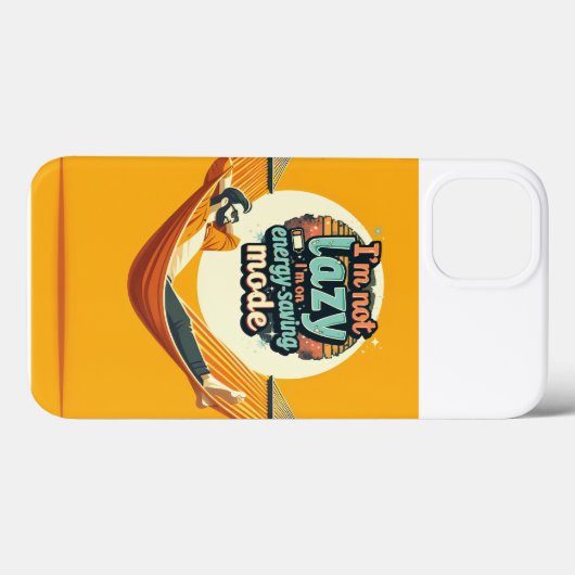 Funny Gift für Lazy People Design Case-Mate iPhone Hülle (Rückseite (Horizontal))