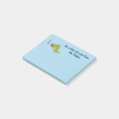 Funny Gift für Lehrer Personalisiert Name Fish Puf Post-it Klebezettel (angewinkelt)