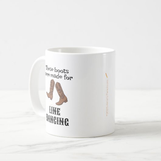 Funny Gift für Line Dancers Line Dancing Boots Kaffeetasse (Vorderseite Links)