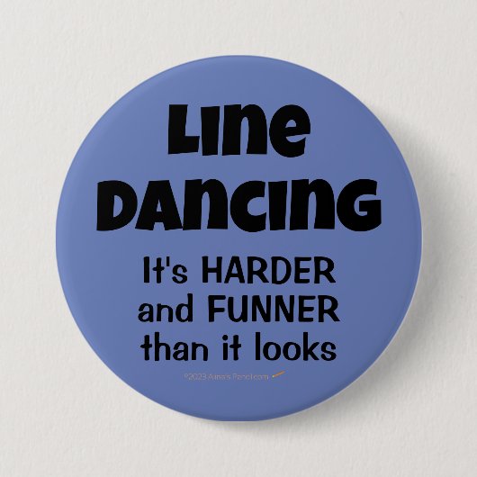 Funny Gift für Line Dancers Line Dancing Funner Button (Vorderseite)