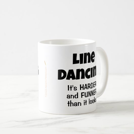 Funny Gift für Line Dancers Line Dancing Funner Kaffeetasse (VorderseiteRechts)