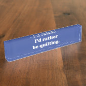 Funny Gift für Quilters Quilters Quilting Spaß Namensplakette (Seite)