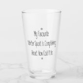 Funny Gift Quote My Favourite Winter Sport Glass Glas (Vorderseite)