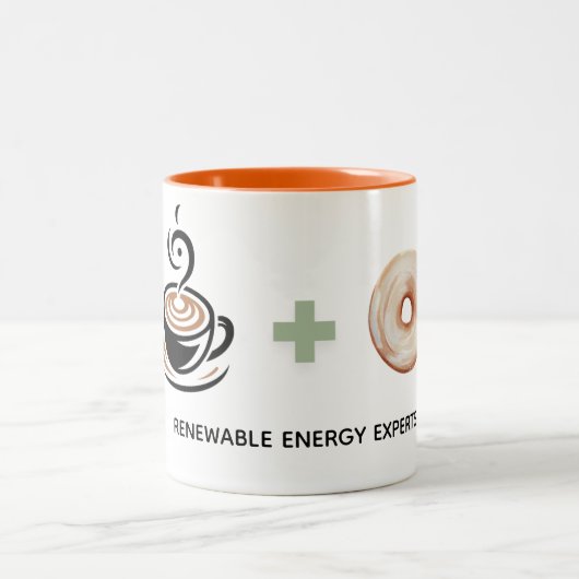 Funny gift Renewable Energy expert Zweifarbige Tasse (Mittel)