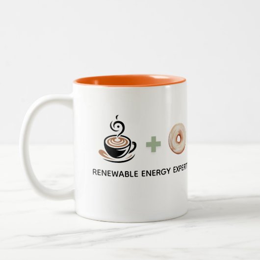 Funny gift Renewable Energy expert Zweifarbige Tasse (Links)