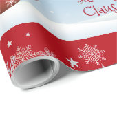 Funny Gift von Santa Rudolph Snowflakes Kinder Geschenkpapier (Rolleneckpunkt)