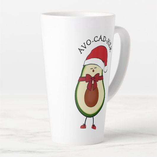 Funny Gift Weihnachtsmannmütze Avocado Milchtasse (Rechte Ecke)