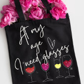Funny Gift Wine Lover Modern Script Typografy Tasche