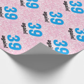Funny Gift Wrap Geburtstag 39 über dem Hügel Geschenkpapier (Ecke)