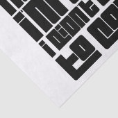 Funny Gift Wrap Tissue - "Sorry I'm Late Seidenpapier (Ausschnitt)