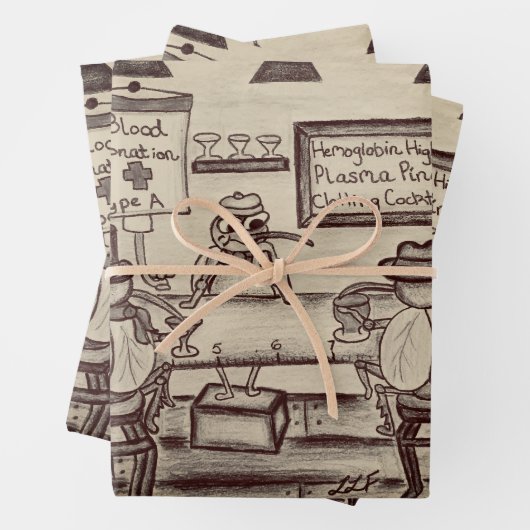 Funny Gift Wrapping Paper Geschenkpapier Set (Beispiel)