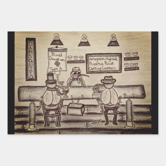 Funny Gift Wrapping Paper Geschenkpapier Set (Vorderseite)