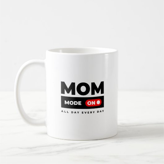 Funny giftful Mom mode on - fett Design Kaffeetasse (Links)