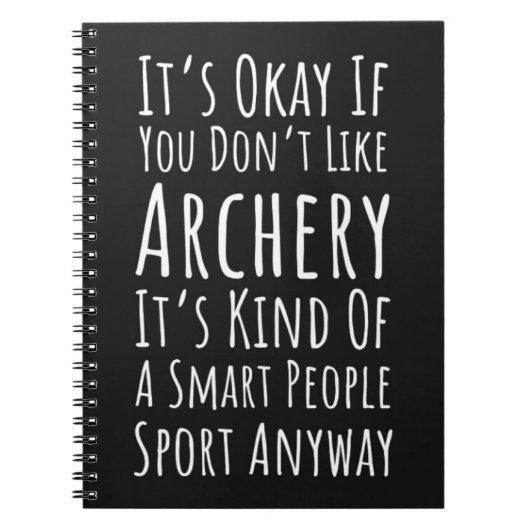 Funny Gifts For Archery Lovers Bow And Arrow Sport Notizblock (Vorderseite)