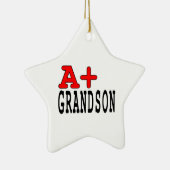 Funny Gifts for Grandsons : A+ Grandson Keramik Ornament (Rechts)