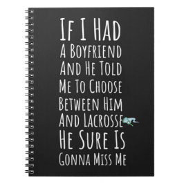 Funny Gifts For Lacrosse Players Sports Her Girl Notizblock