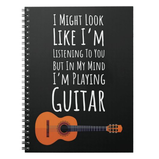 Funny Gifts For People Who Play Guitar Guitarist Notizblock (Vorderseite)