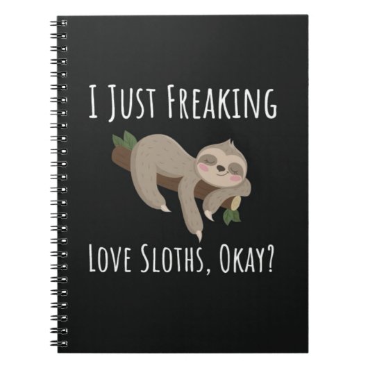 Funny Gifts For Sloth Lovers Humor Joke Notizblock (Vorderseite)
