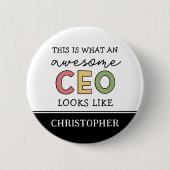 Funny Gifts für CEO | Phantastischer CEO Boss Gesc Button (Vorderseite)