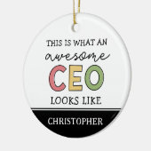 Funny Gifts für CEO | Phantastischer CEO Boss Gesc Keramik Ornament (Links)