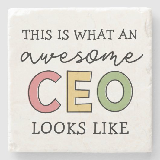 Funny Gifts für CEO | Phantastischer CEO Boss Gesc Steinuntersetzer (Vorderseite)