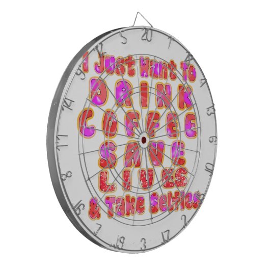 Funny Gifts für Kaffeeliebhaber Dartscheibe (Vorderseite Links)